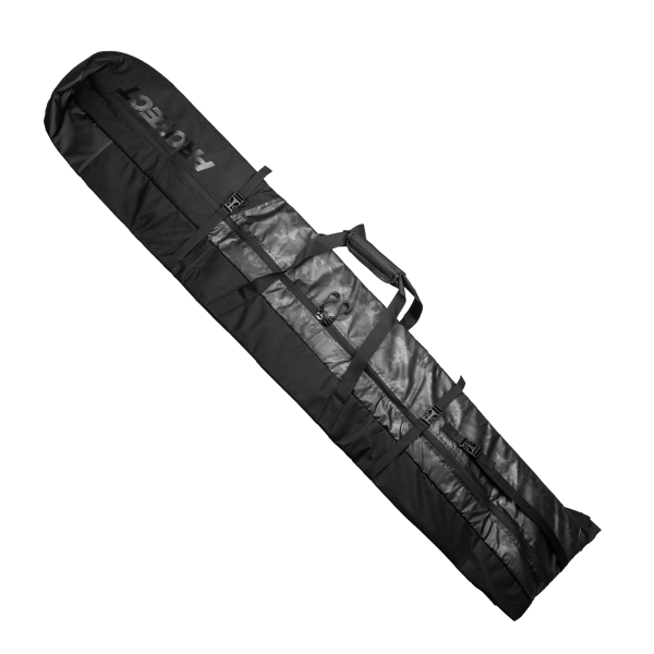 Чехол д/лыж PROTECT,145-165х21х12 см, серый принт