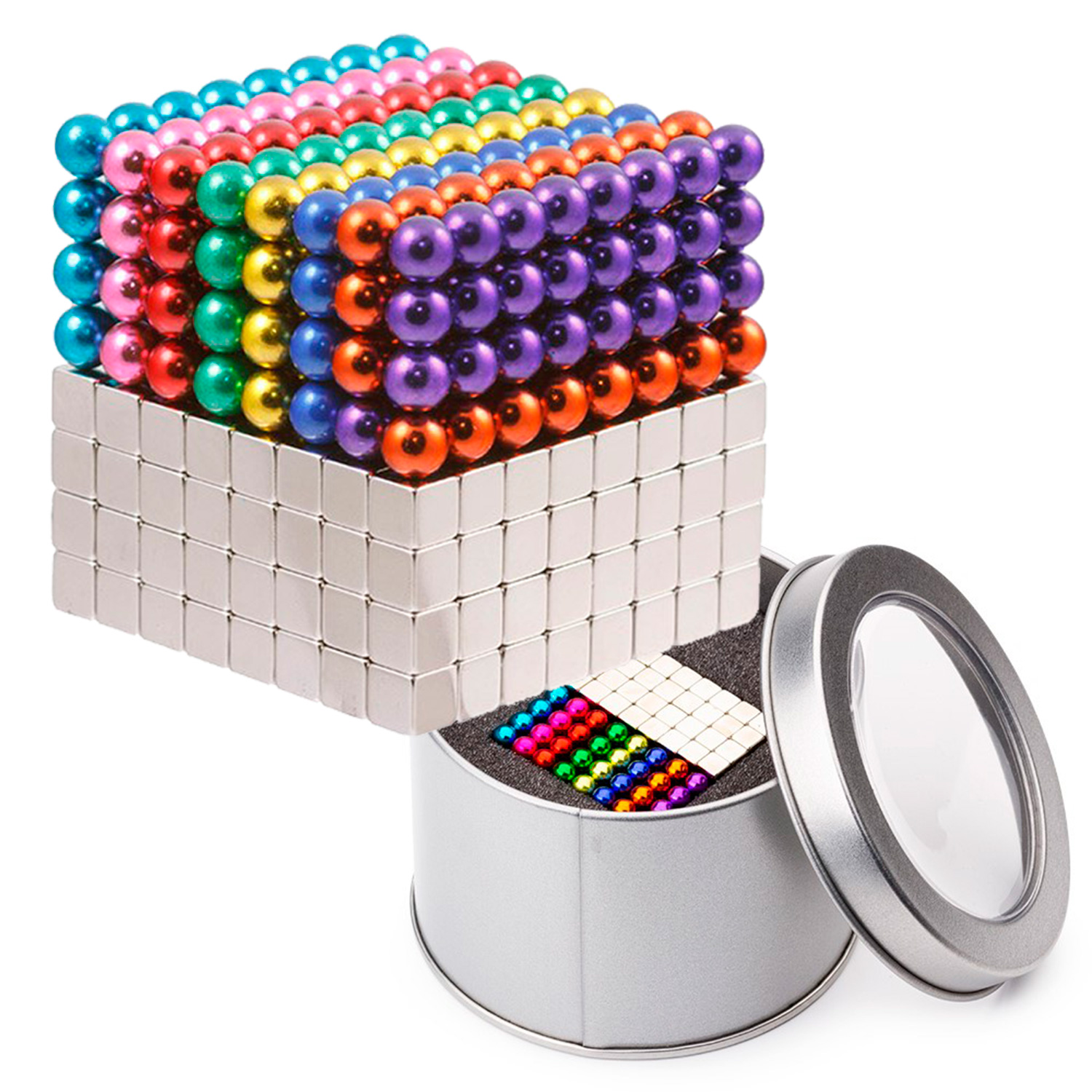 Forceberg Cube 512шт, 5мм, 256 стальные кубки + 256 шарики 8 цветов