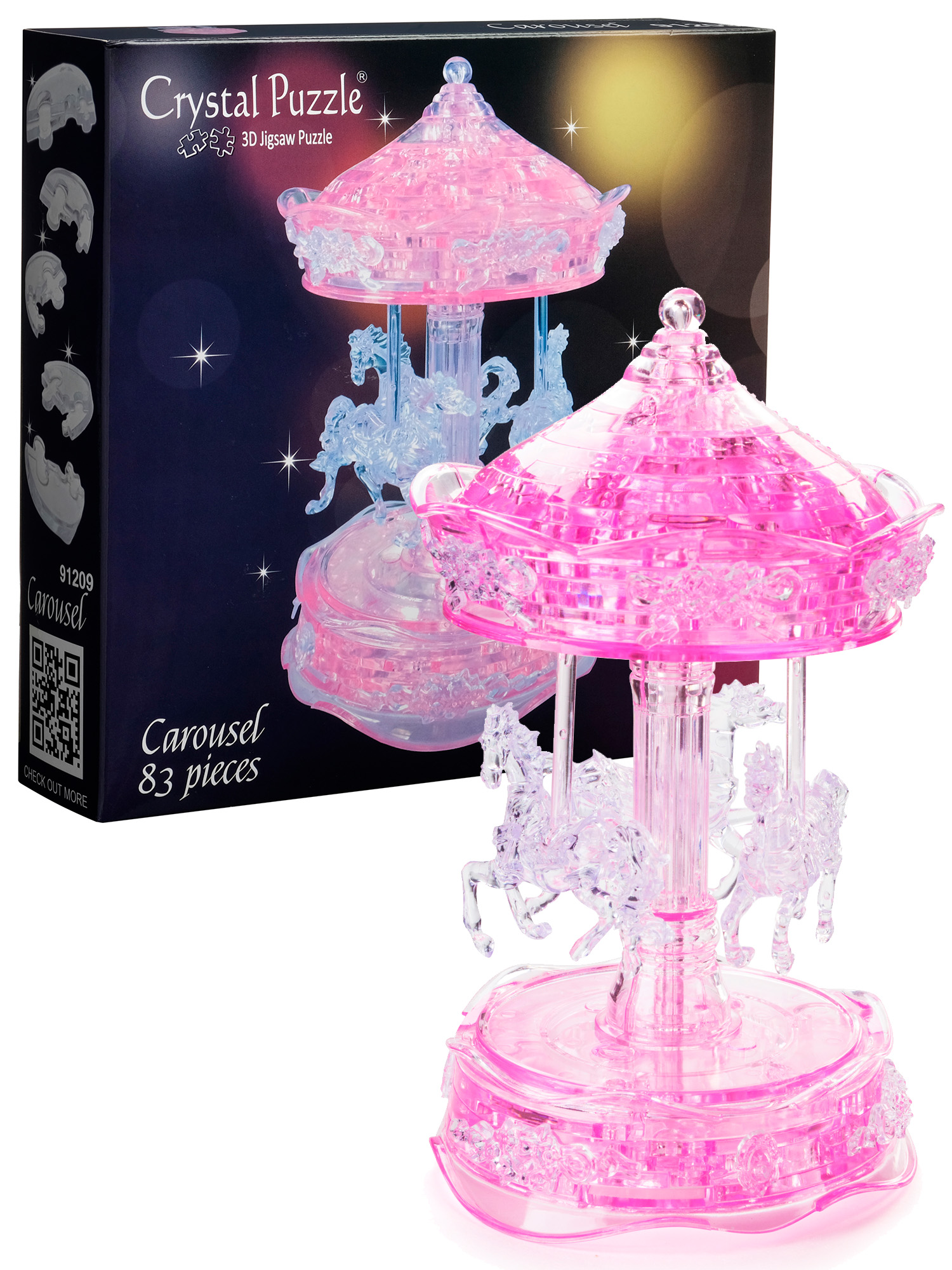 Карусель розовая 19см Deluxe, 3D-головоломка