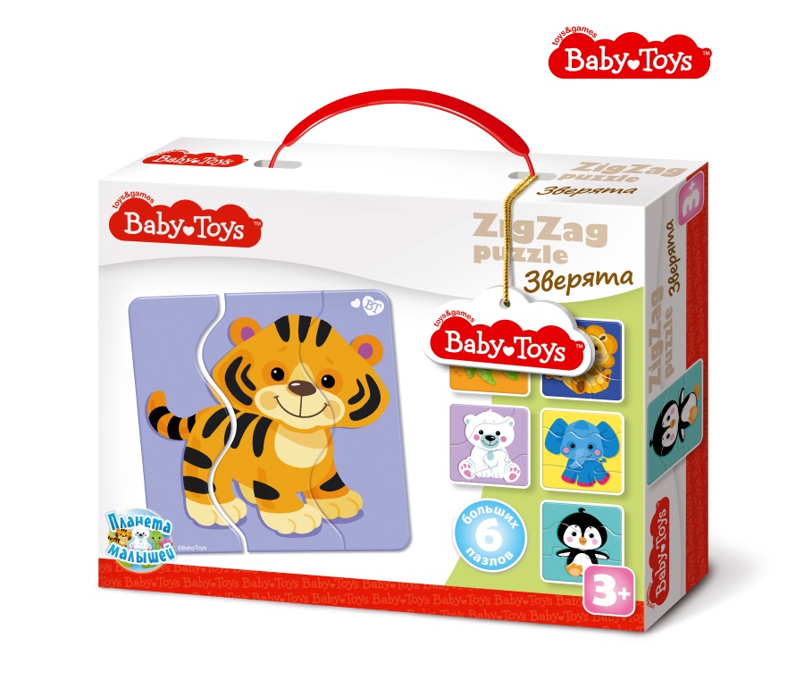 Тройные зигзаг пазлы Зверята серии Baby Toys