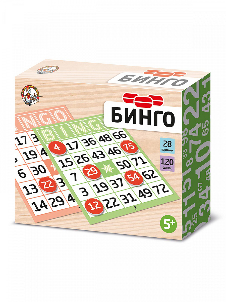 Настольная игра Бинго картонные фишки