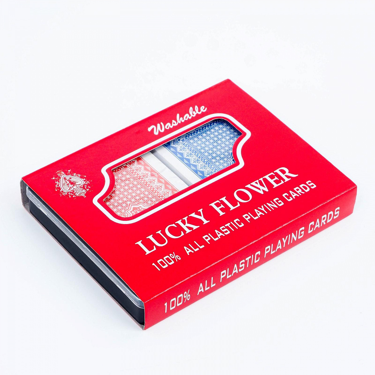 Карты игральные пластиковые "Lucky flower", 2 колоды по 54 шт, 25 мкм, 8.7х5.7см